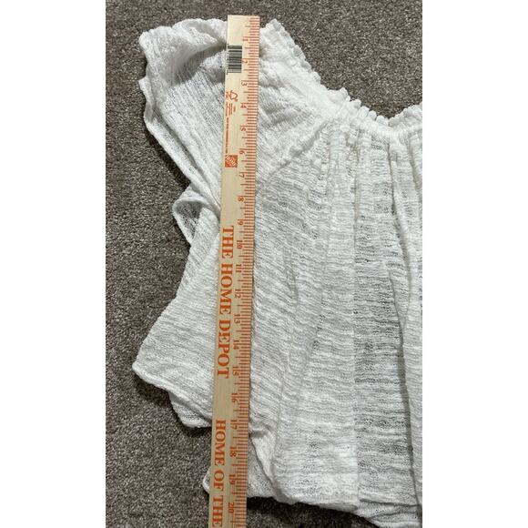 Free People Women’s S Thrills + Frills off Shoulder Lace Top - Read - Picture 3 of 10